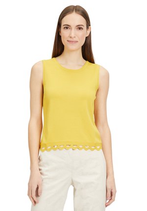 MIT WELLENSTRUKTUR - Top - ceylon yellow