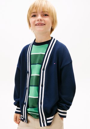 VARSITY VNECK CARDIGAN - Jumper - dark night navy