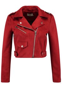 ONLY Petite Chaqueta de cuero sintético - dark red