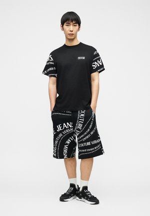 LOGO - T-shirt imprimé - black/white