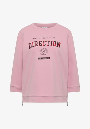 Cecil, 3/4-ARM SHIRT MIT RUNDHALS UND WORDING - T-shirt à manches longues - mellow rose