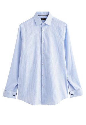 Next SIGNATURE TEXTURED WITH TRIM DETAIL REGULAR FIT DOUBLE CUF - Camisa - blue