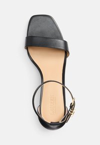 Lauren Ralph Lauren LOGAN BURNISHED LEATHER SANDAL - Sandaalid - black