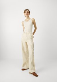 2nd Day FRECLA NATUREL - Wide leg - nature denim