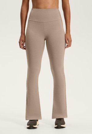 HIGH-RISE COMFORTLUX FLARE - Nadrágok - mottled beige