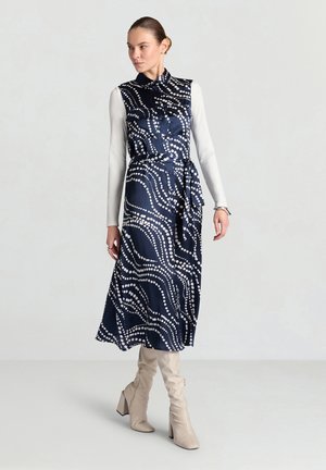 POIS - Robe chemise - var blu notte