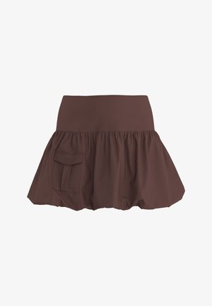 HYPEDROP, ROCK HDIRIS SHORT BALLOON POCKET - Jupe ballon - deep mahogany