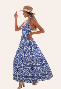 Cupshe ORNATE DIAMOND - Vestito casual - blue white