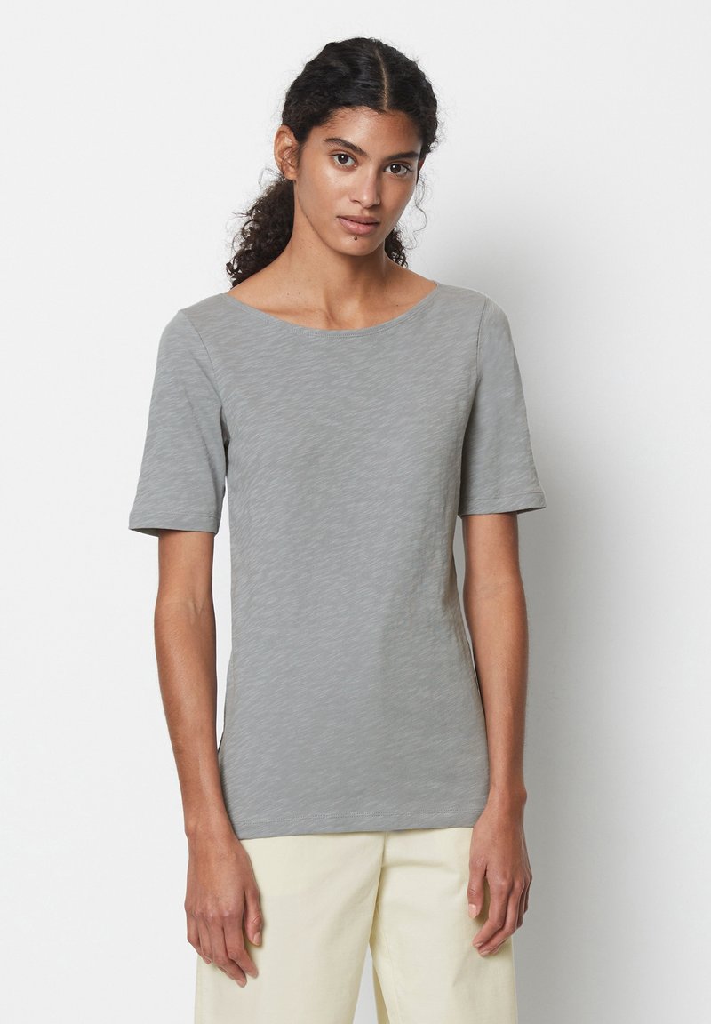 Marc O'Polo SHORT SLEEVE BOAT NECK - T-Shirt basic - nordic sea/grau ... image.