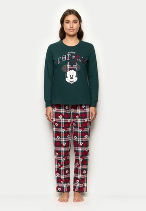 DISNEY HOLIDAY CHEERS SET - Nattøj sæt - dark green checkered