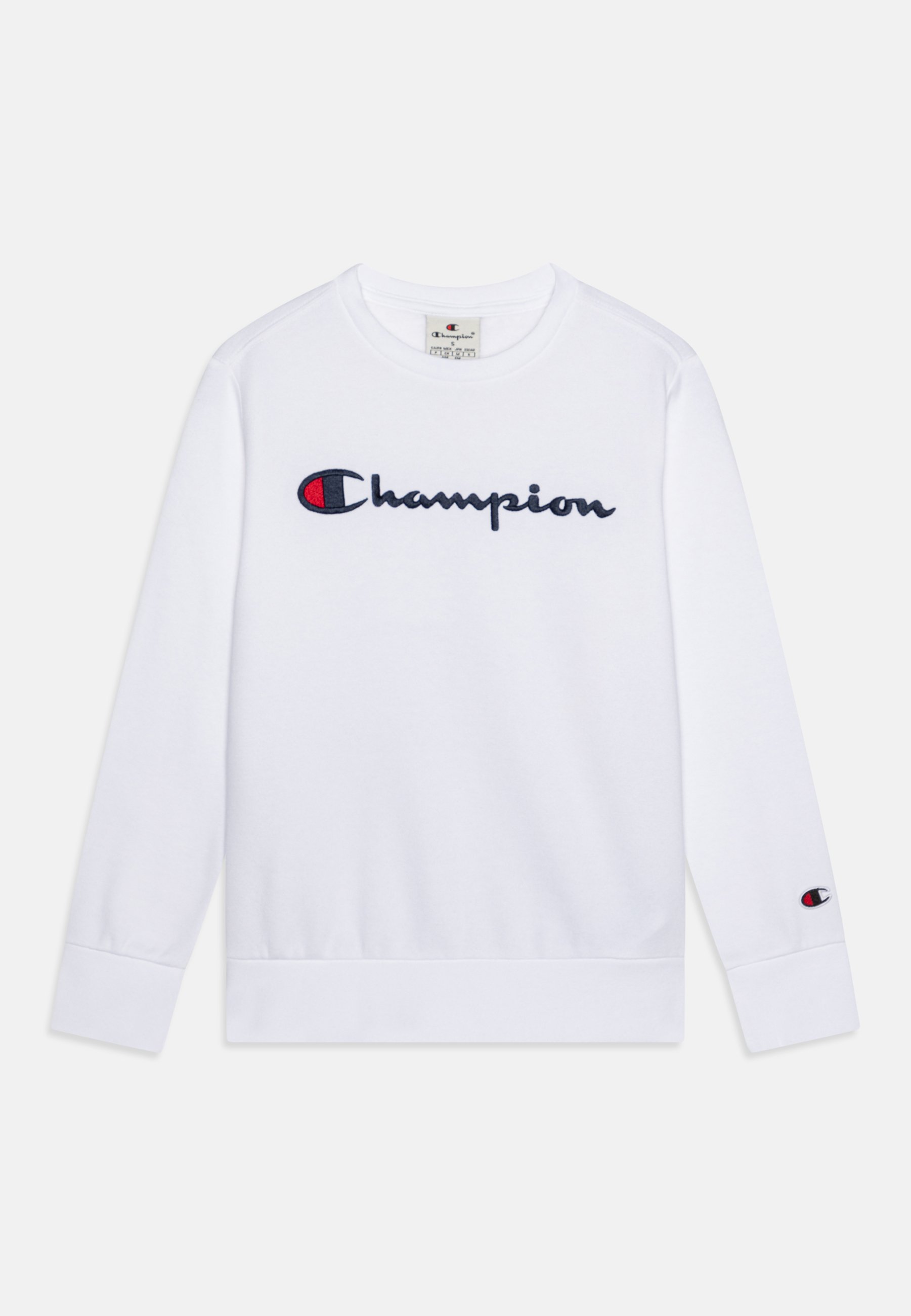 Champion ICONS CREWNECK CONTRAST LOGO UNISEX Sweatshirt white