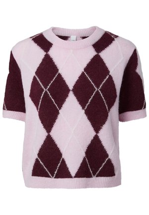YAS, YASJOHI PULLOVER  - Пуловер - pale lilac/fig/pristine harlequin
