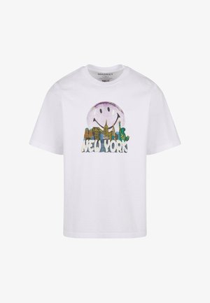 Market, SMILEY SNOWGLOBE - T-shirt imprimé - white