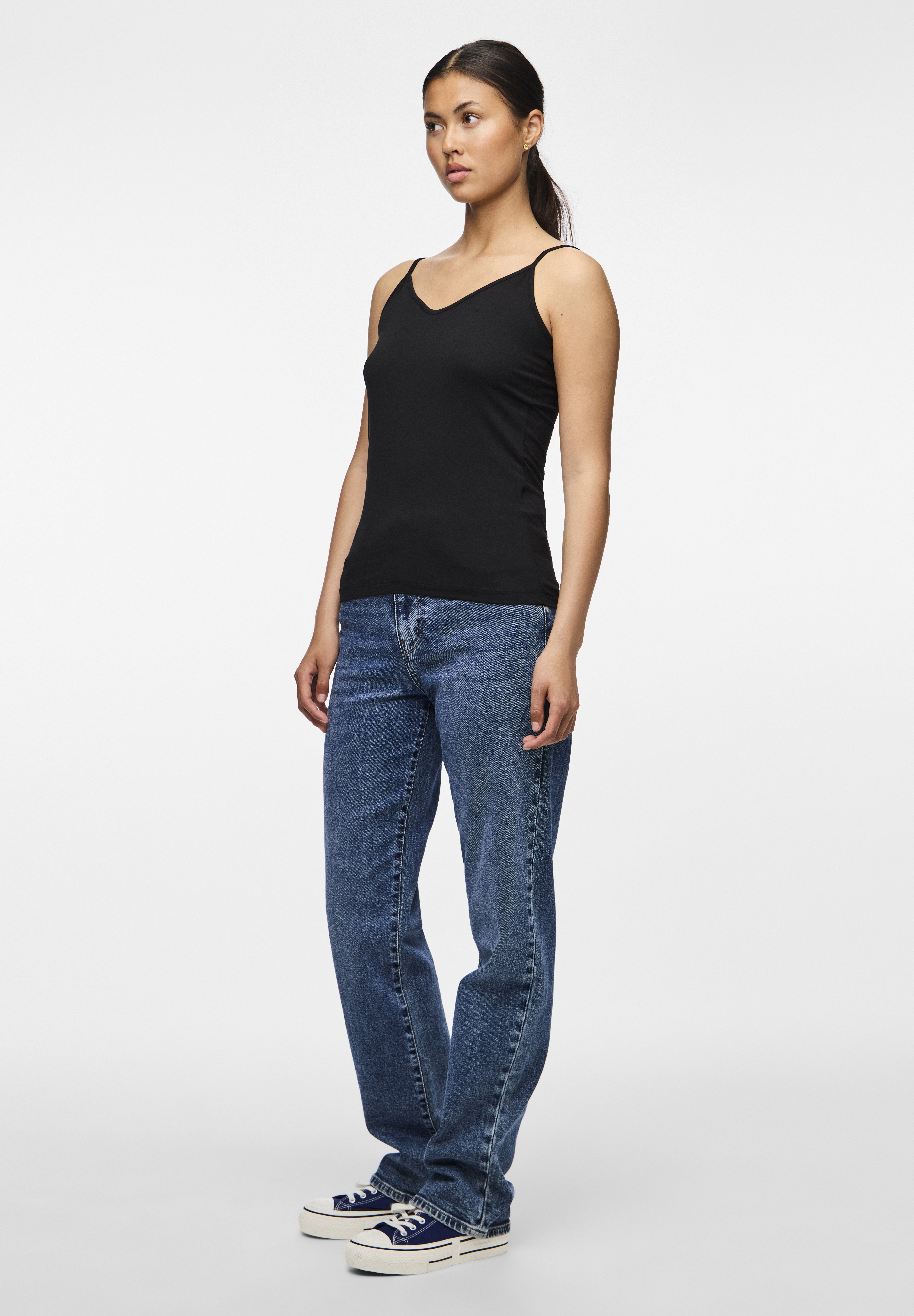 PIECES PCSIRENE LS Tee NOOS, zwart, M