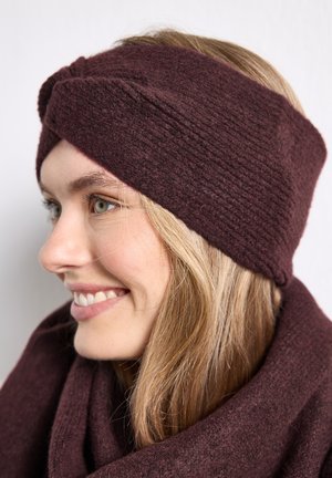 Street One, FEINSTRICK STIRNBAND IN UNIFARBE - Cache-oreilles - rustic rouge mel