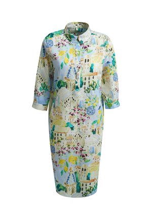 MILANO ITALY, MILANO ITALY KURZES HEMDBLUSENKLEID MIT DOLCE VITA PRINT - Blusenkleid - light blue print
