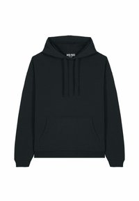 Hoodie nero realizzato in morbido tessuto con tasca frontale, cappuccio con cordoncino, polsini e orlo a costine. Presenta il logo "MIRA PARIS" sull'etichetta del collo.