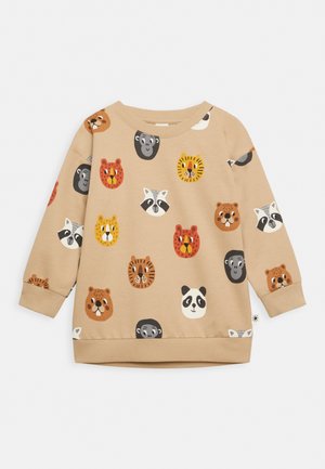 SWEATER ANIMAL FACES UNISEX - Felpa - beige