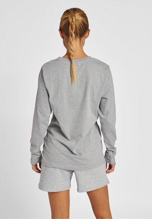 Top s dlouhým rukávem - mottled grey