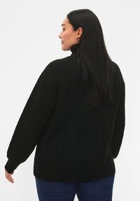 Zizzi FLASH MIT HOHEM KRAGEN UND REISSVERSCHLUSS - Vesta - black