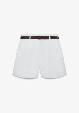 Calliope, PANTALONE CORTO TINTA UNITA - Shorts - bianco lana