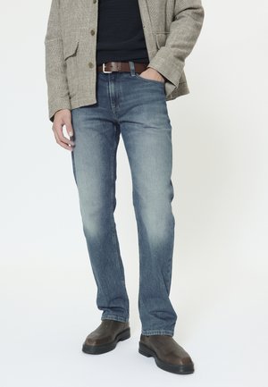 Tiesaus kirpimo džinsai - sea breeze