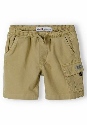 ELASTICATED WAIST - Jeans Shorts - tan