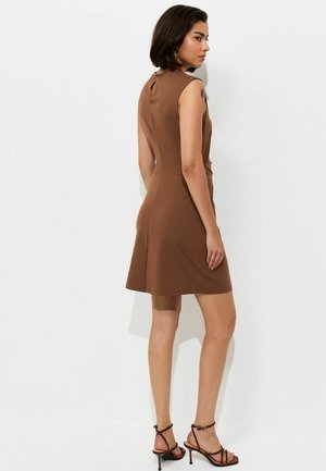 New Look, DARK RUCHED WAIST SLEEVELESS MINI DRESS - Jurk - dark brown