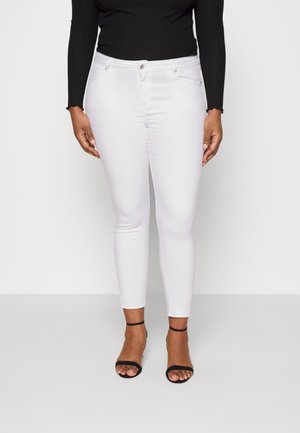 Jeans Femme ONLY Carmakoma - Coupe Ankle Raw, Ourlets Effilochés, Passants Ceinture, Style Décontracté
