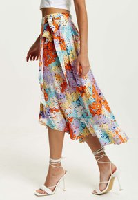 Liquorish Wrap skirt - multi-coloured