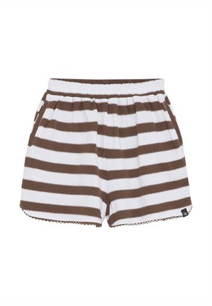 STRIPED - Shorts - cocoa brown