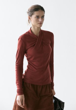 CROSSOVER - Langærmet T-shirt - dark red