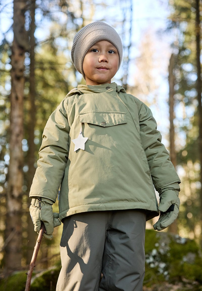 Manteau Imperméable Respirant Pour Garçon 10 Ans - Taille 140 Cm, Couleur Kaki, Occasion Très Bon état