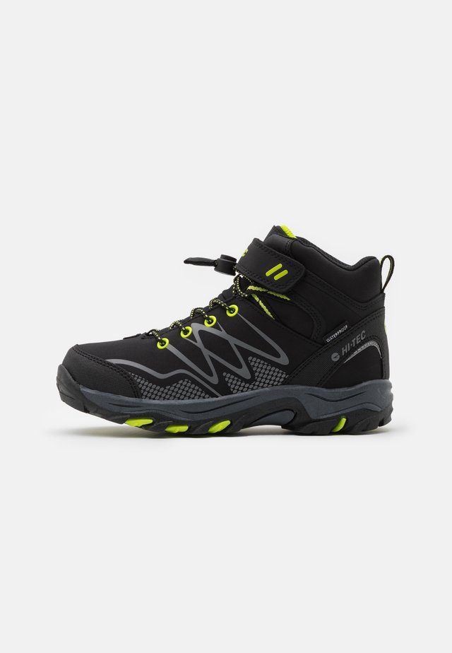 BLACKOUT MID WP JR - Hikingschuh - black/lime