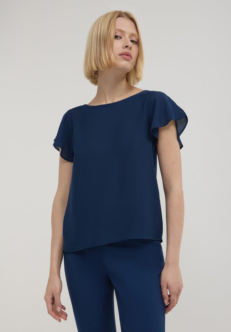 Calliope CON VOLANT - Camicetta - blu