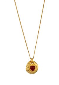 HAZE & GLORY HEART STRUCTURED - Halskæder - gold-coloured