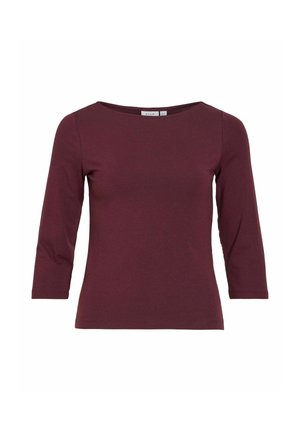 VILA, 3/4 SLEEVED TOP VIEMILIE BOATNECK - T-shirt à manches longues - winetasting