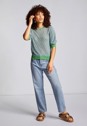VINTAGE STRAIGHT DENIM MIT PASSE - Vaqueros rectos - denim blue