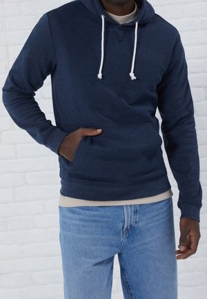 Mikina s kapucí - mottled dark blue