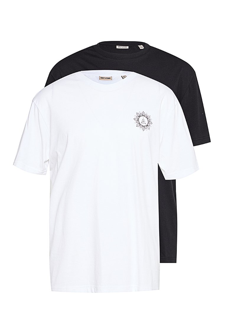 Only & Sons T-shirt print zwart denim/blackdenim