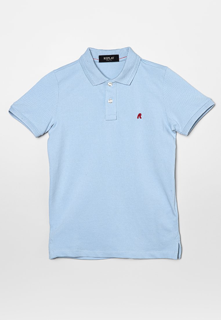 Replay Poloshirt lichtblauw