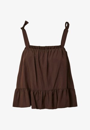 Pieces, TRÄGERTOP PCJULIA SCHÖSSCHEN - Blusa - hot fudge