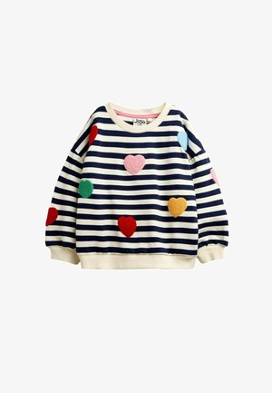 JoJo Maman Bébé, BOUCLE HEART TULLE SWEATSHIRT - Sweatshirt - navy stripe