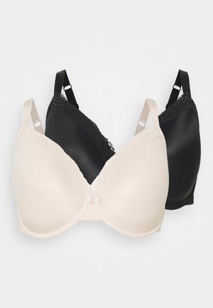 PLUNGE 2 PACK - Underwired bra - black/opaline