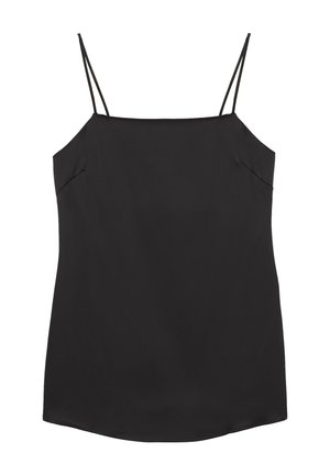 PULL&BEAR, SATIN STRAPPY - TOP - Débardeur - black