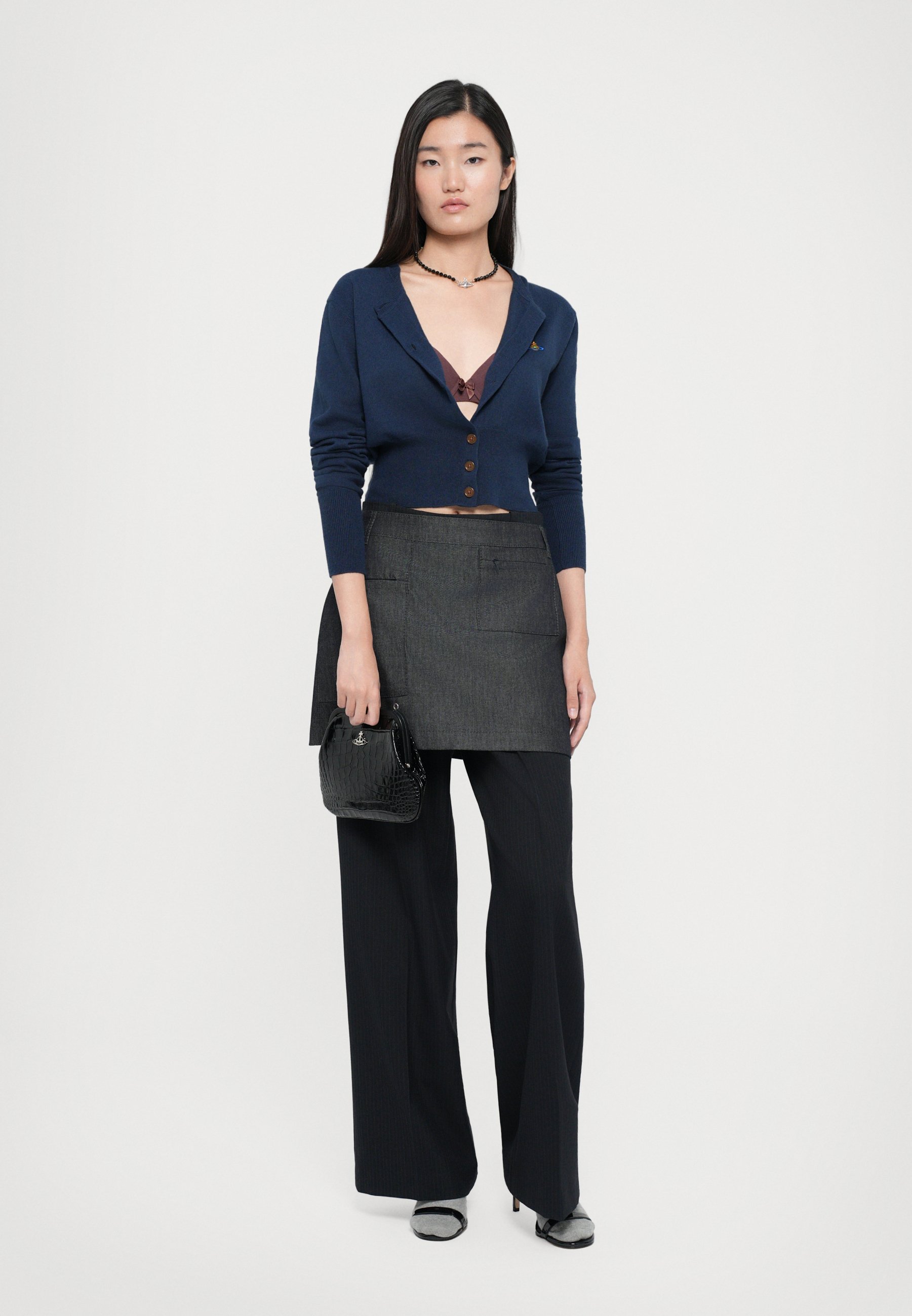 Vivienne Westwood BEA CROPPED - Cardigan - navy/dark blue