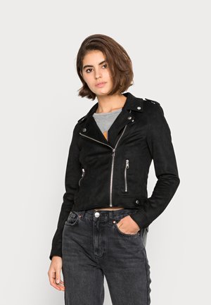 VMBOOSTBIKER - Faux leather jacket - black