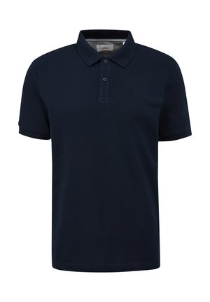Polo majica tamnoplave boje od pamuka, s klasičnim kragnom, tri dugmeta i kratkim rukavima. Suptilni brend na prsima.