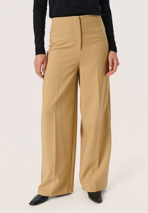 CORINNE WIDE LONG - Pantalon classique - kelp