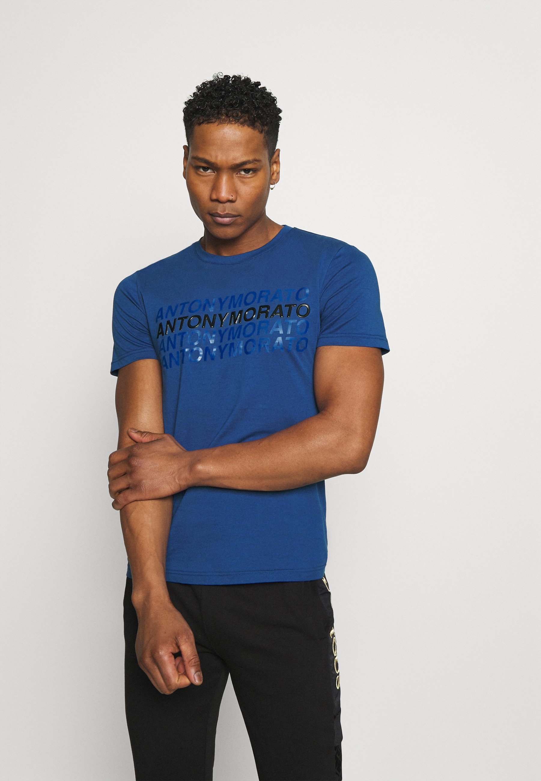 Antony Morato SLIM FIT WITH LOGO - T-shirt print - cobalto scuro/Blauw -  Zalando.nl